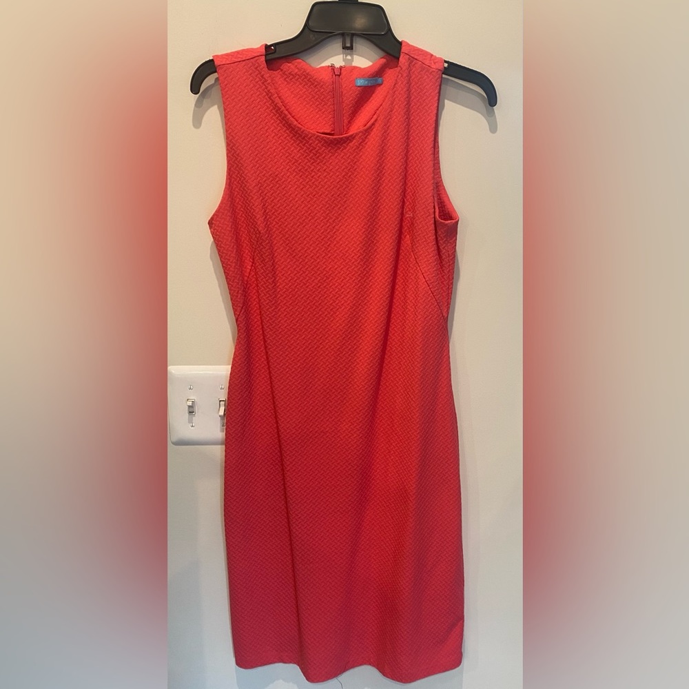 Beautiful sleeveless coral dress!